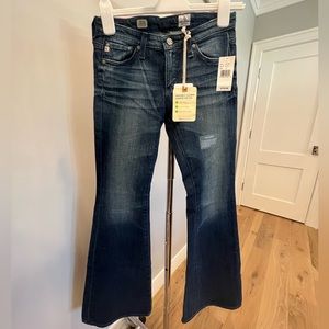 NWT AG Belle flare jeans, 6Y wash, sz 27R